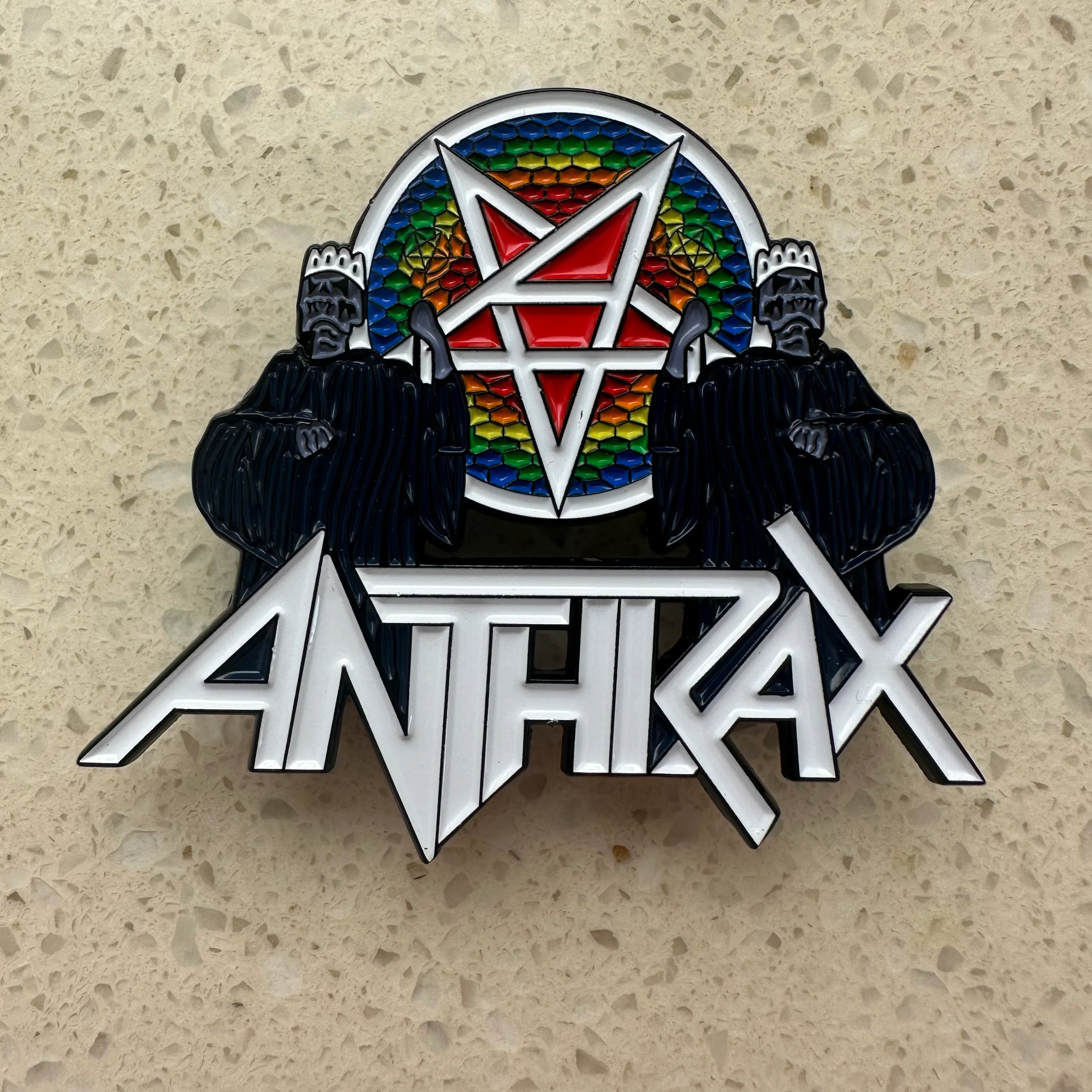 Anthrax - For All Kings (White Logo) - Metal Pin - Image 2