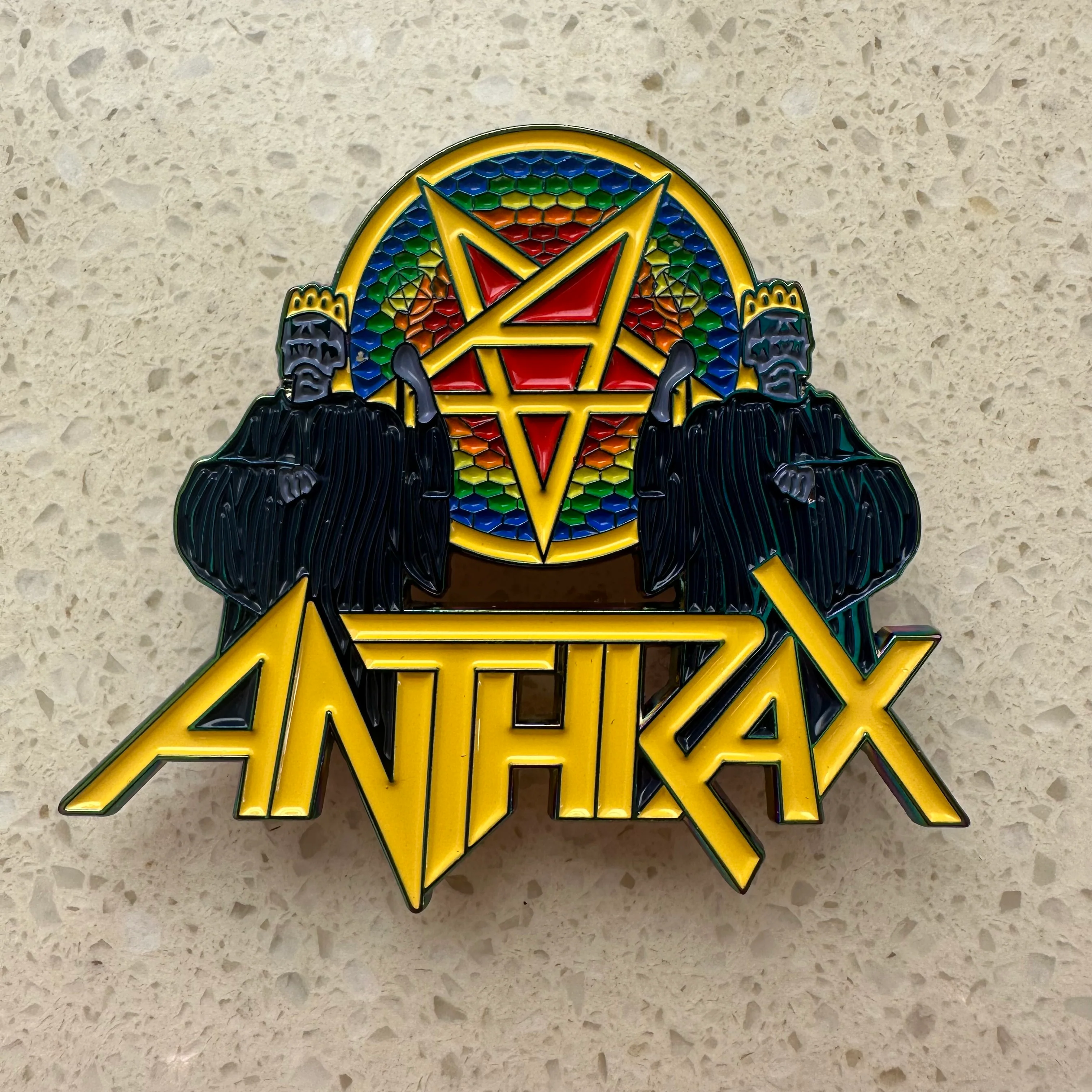 Anthrax - For All Kings (Yellow Logo) - Metal Pin - Image 2