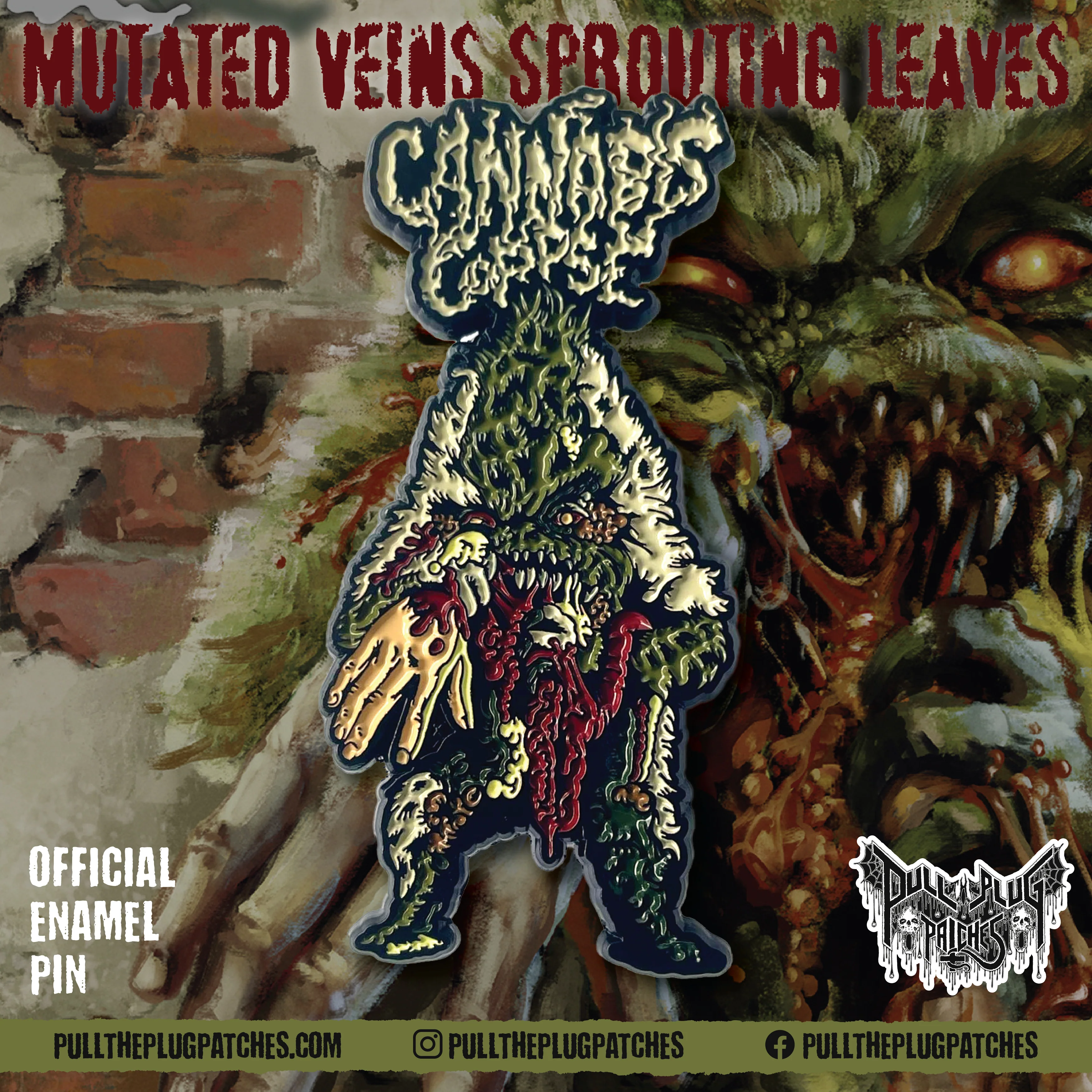 Cannabis Corpse - Nug So Vile - Enamel Pin