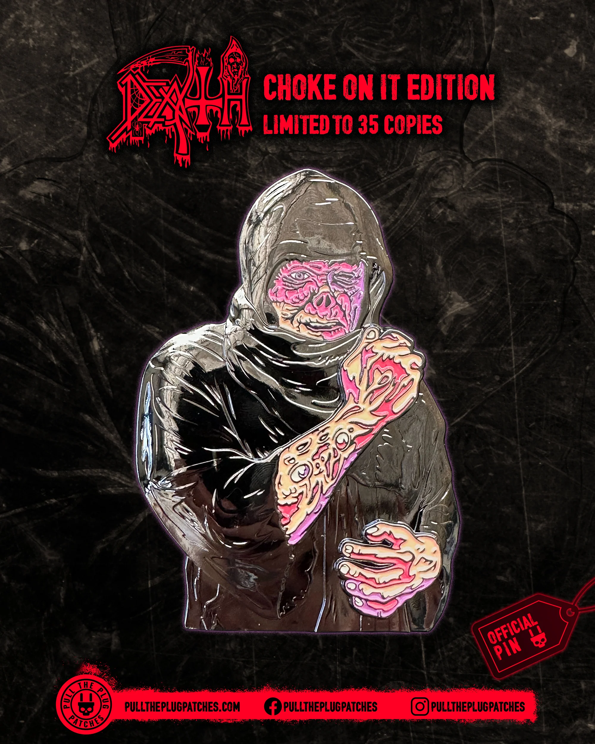 Death - Leprosy - Deluxe Pin in Tin Box (4 Inch Pin) - Image 9