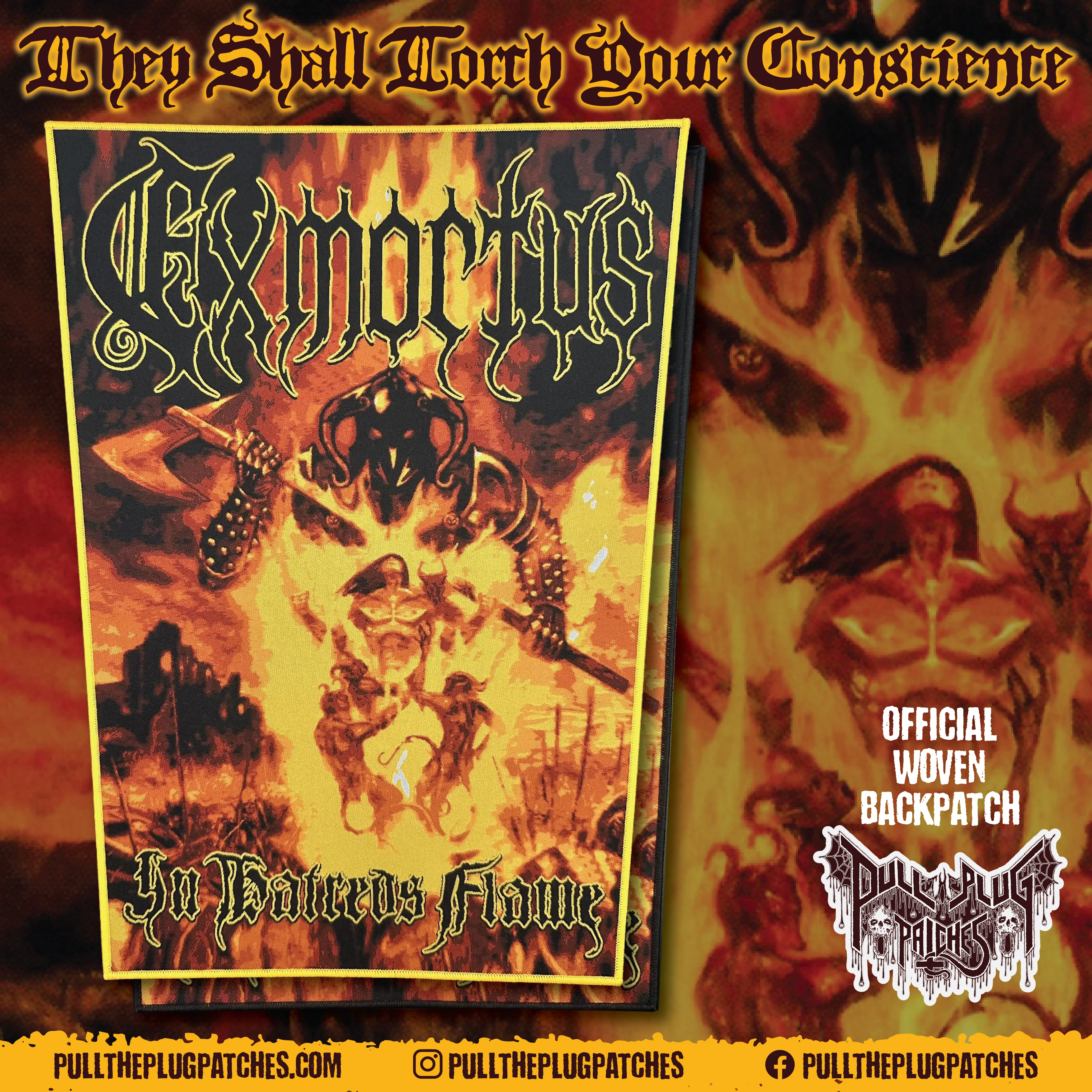 Exmortus - In Hatred's Flame - Backpatch