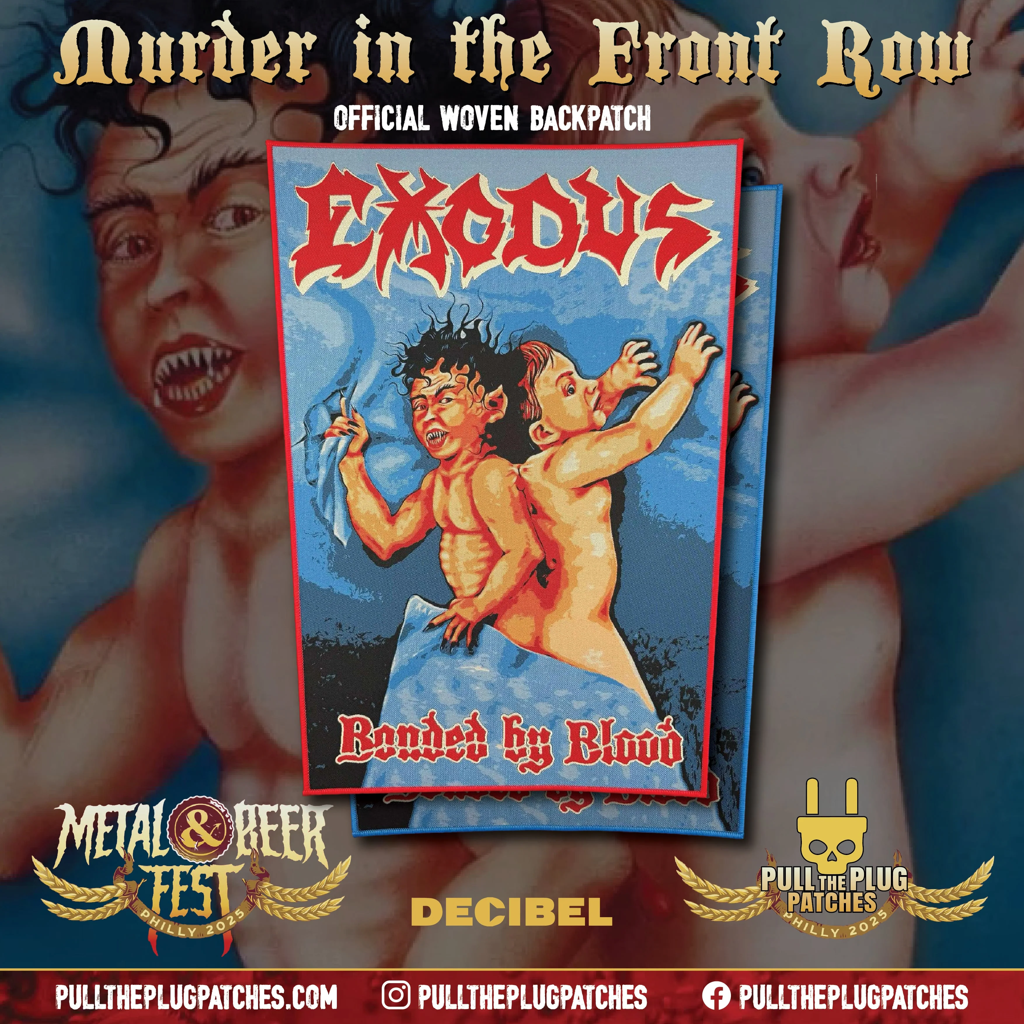 Exodus - Bonded By Blood - Backpatch