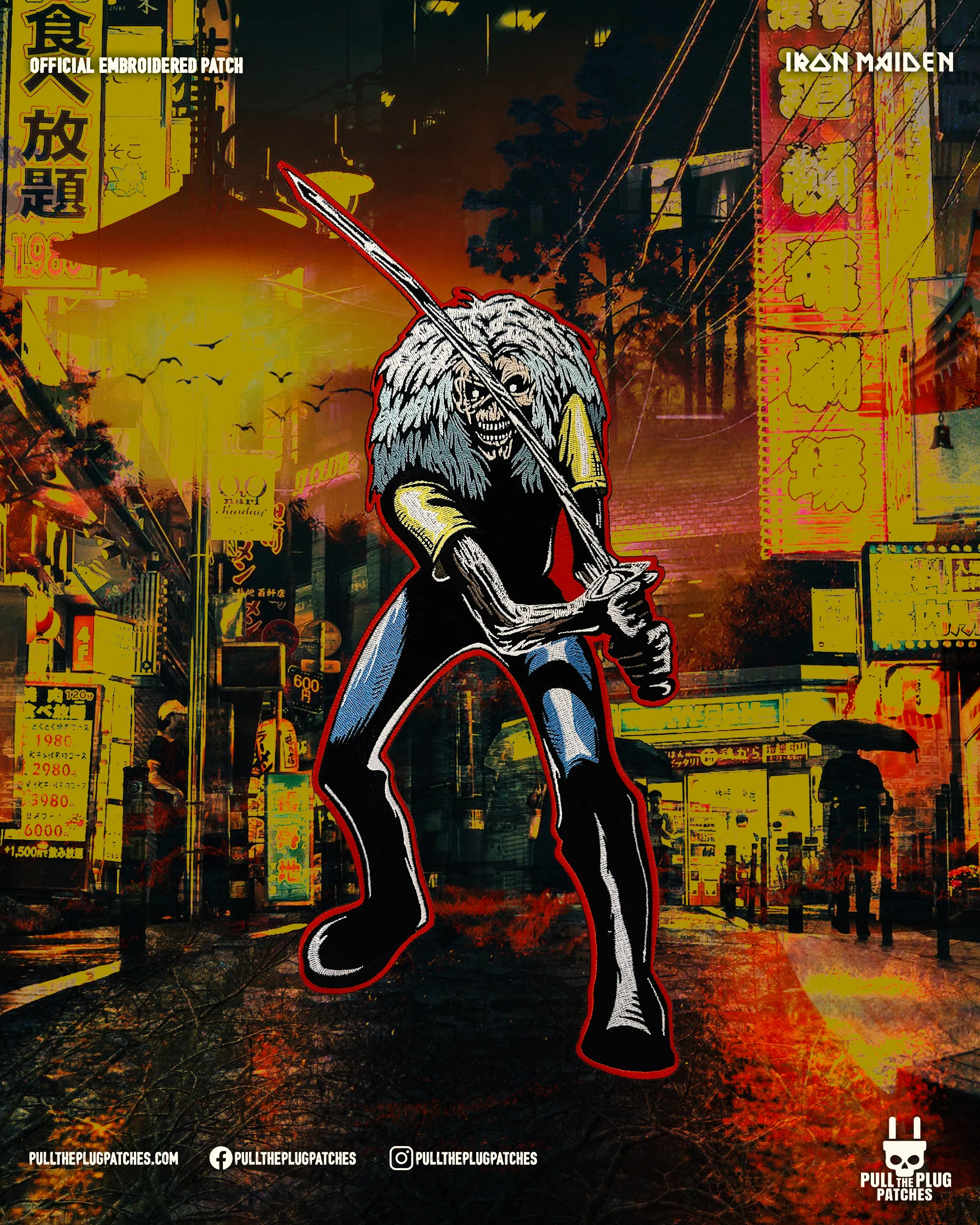 Iron Maiden - Maiden Japan - Embroidered Backpatch