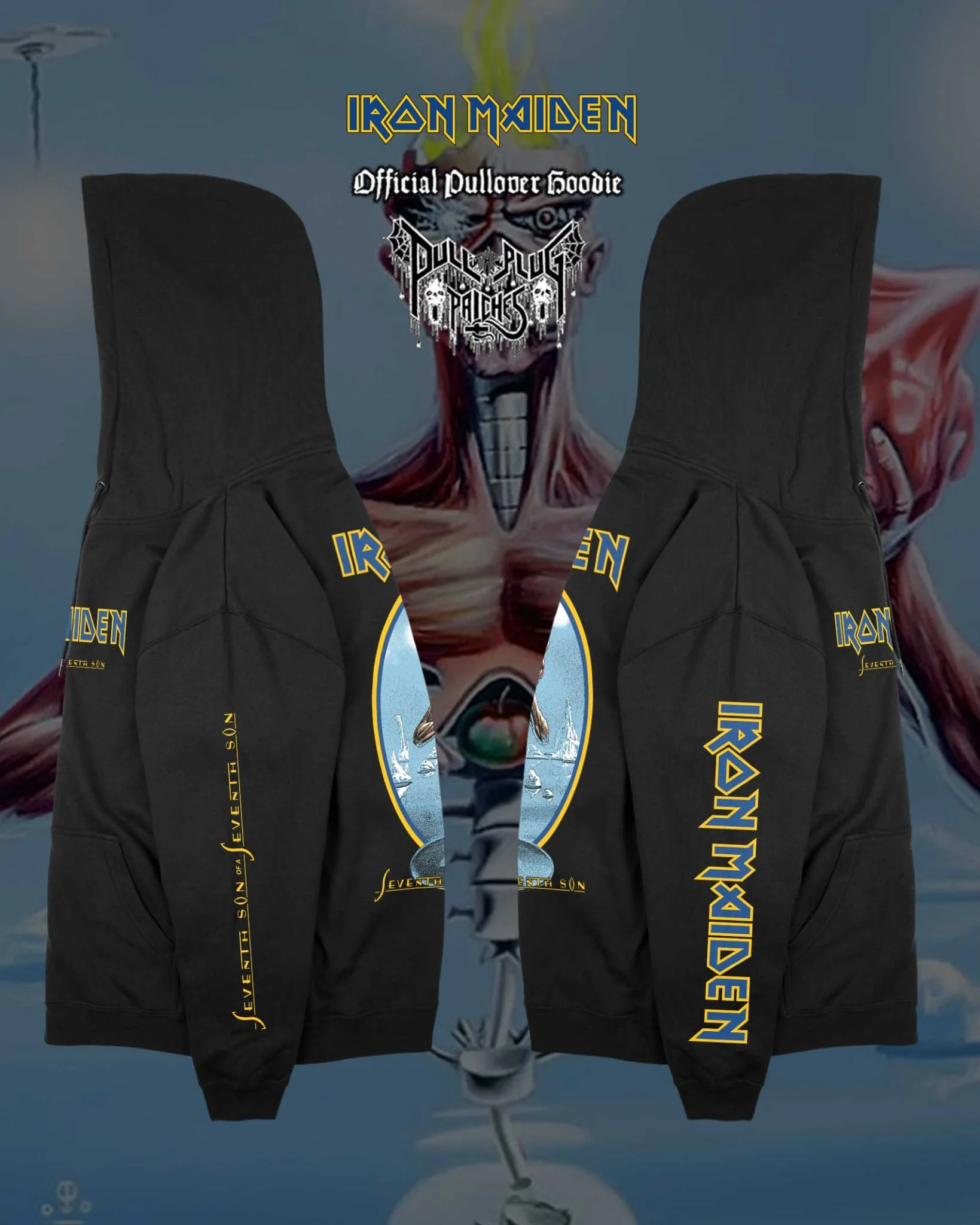 Iron Maiden - Seventh Son Of A Seventh Son - Pullover Hoodie (Black) - Image 3