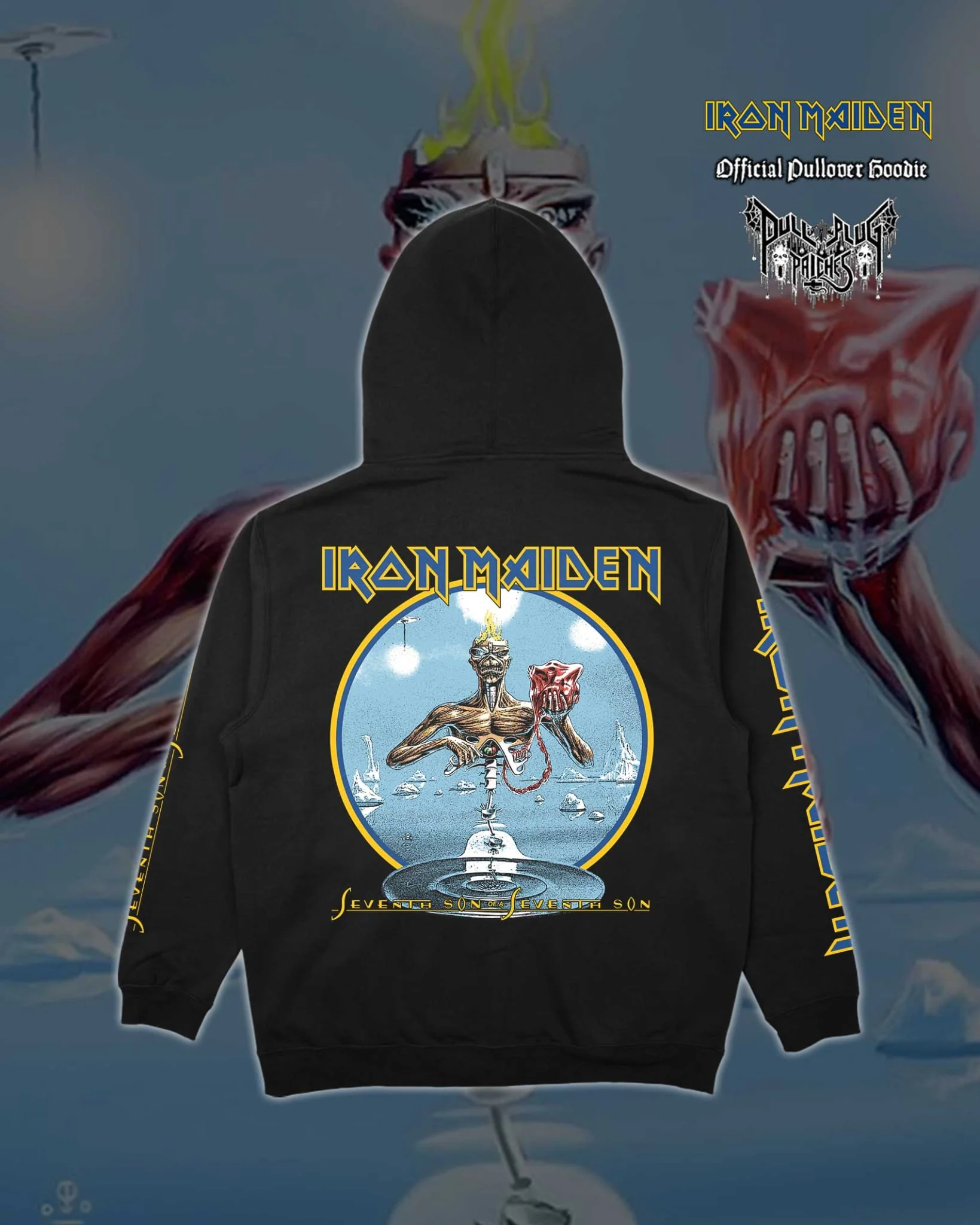Iron Maiden - Seventh Son Of A Seventh Son - Pullover Hoodie (Black) - Image 4