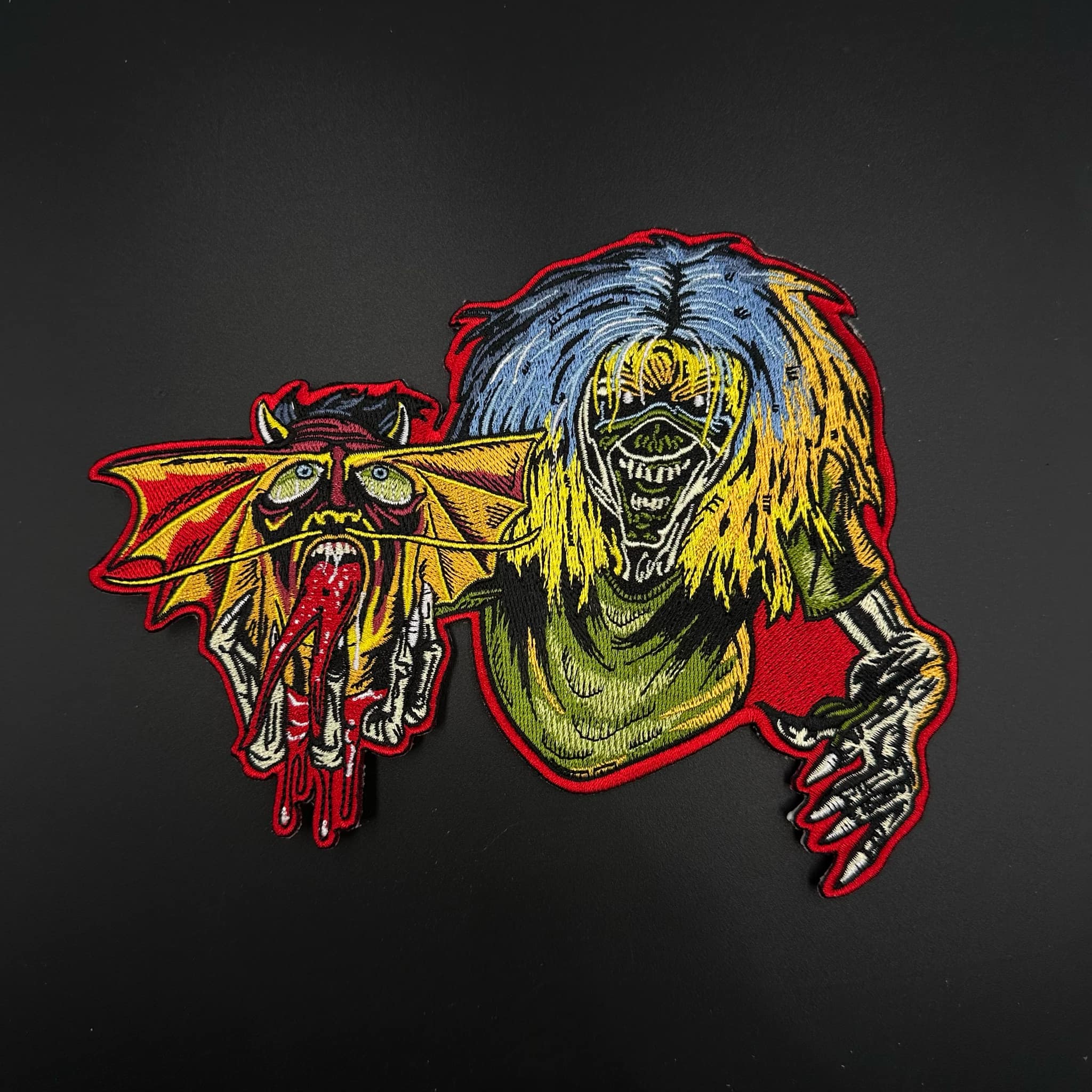 Iron Maiden - The Number Of The Beast Single - Oversize Embroidered Patch - Image 2