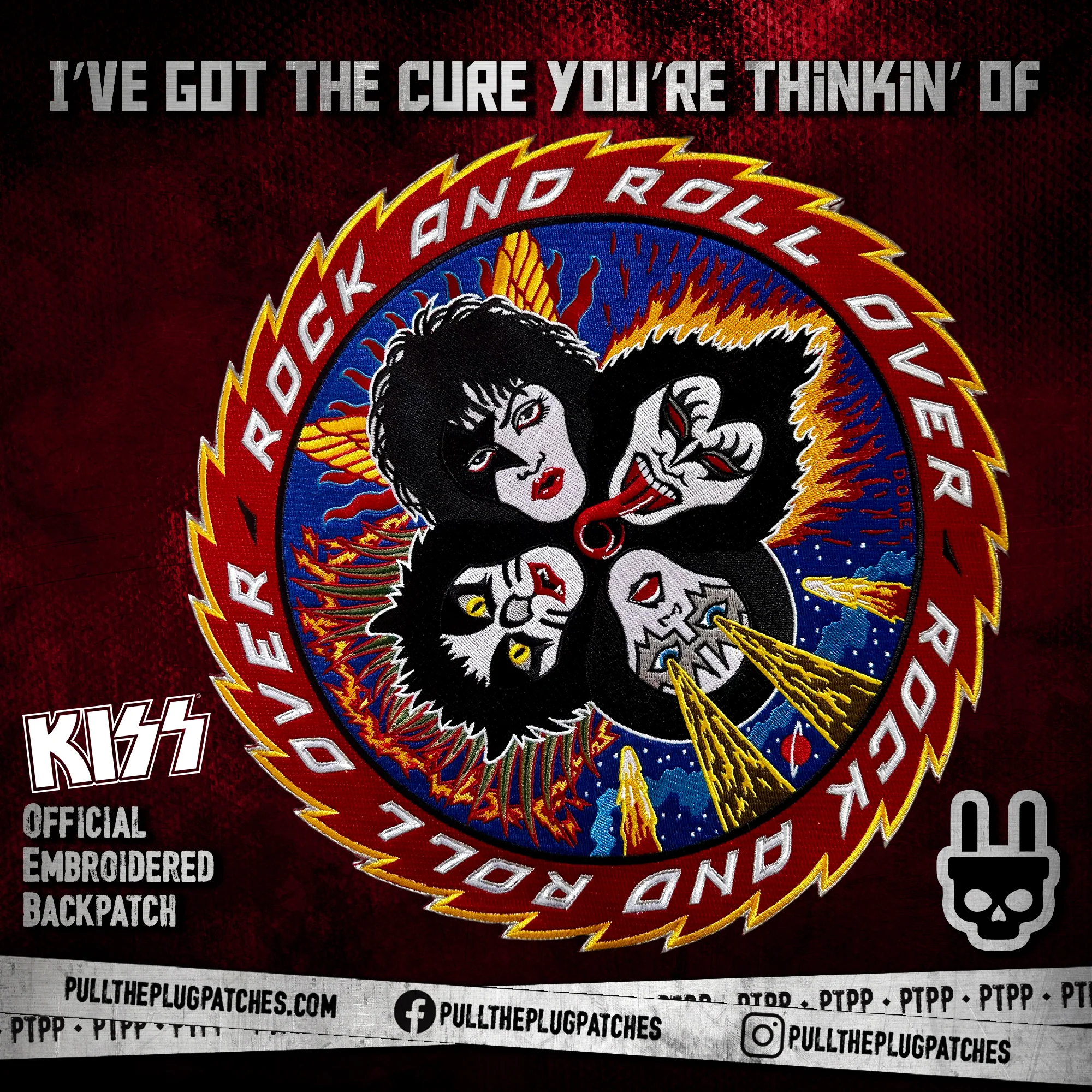 Kiss - Rock And Roll Over - Embroidered Backpatch