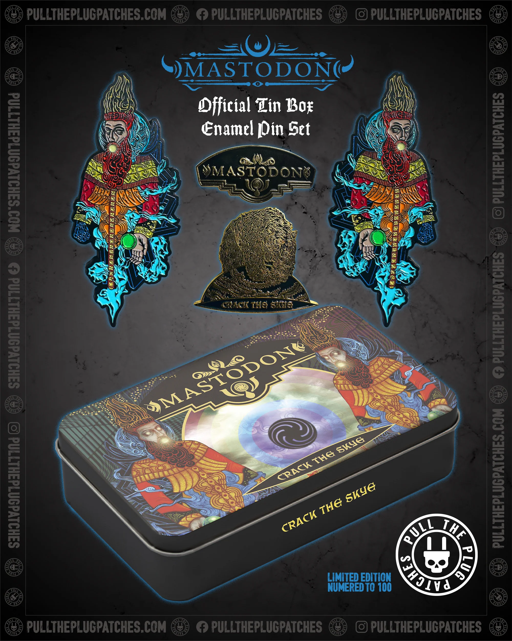 Mastodon - Crack The Skye - Tin Box Pin Set