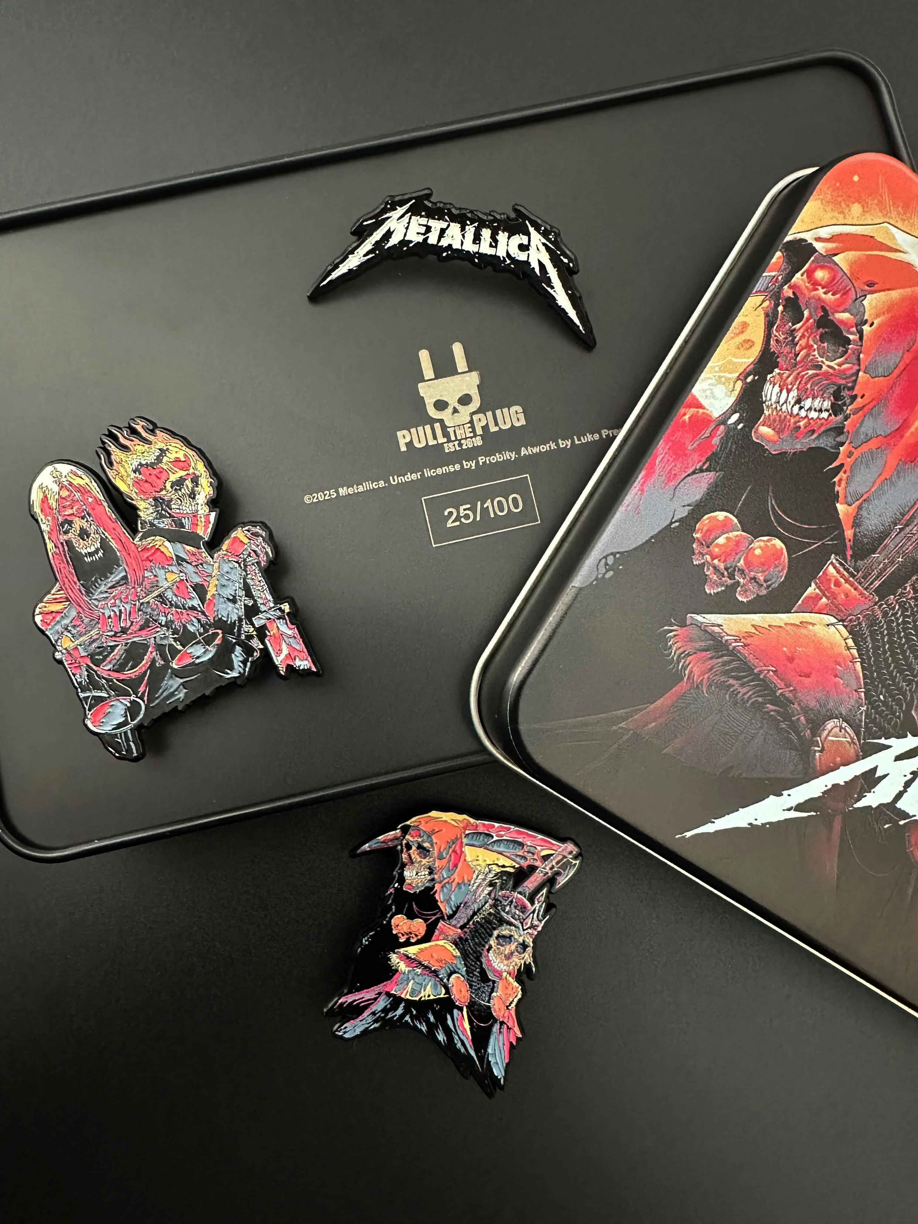 Metallica - The Four Horsemen - Tin Box Pin Set - Image 3