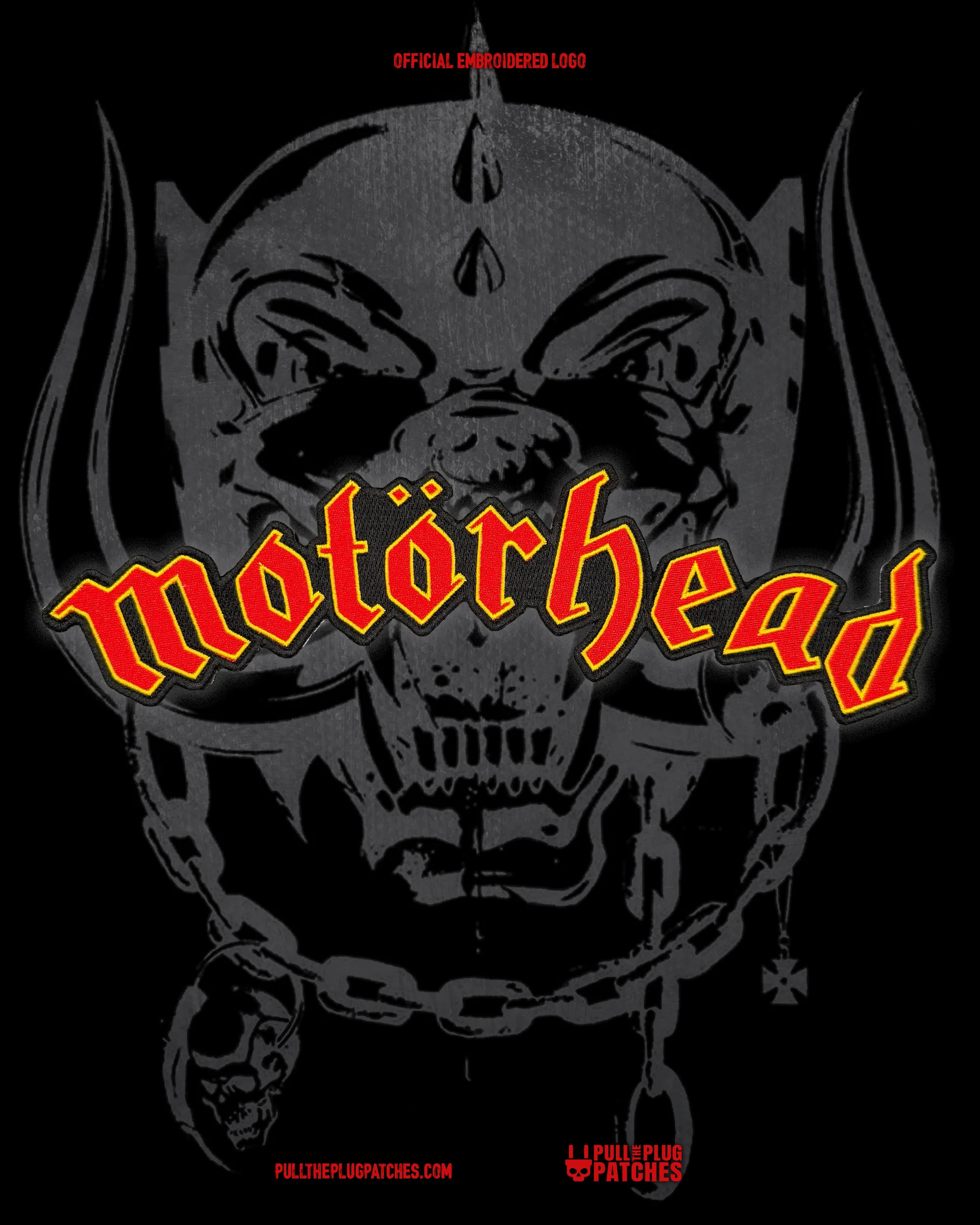 Motorhead - Red - Embroidered Rocker Style Logo