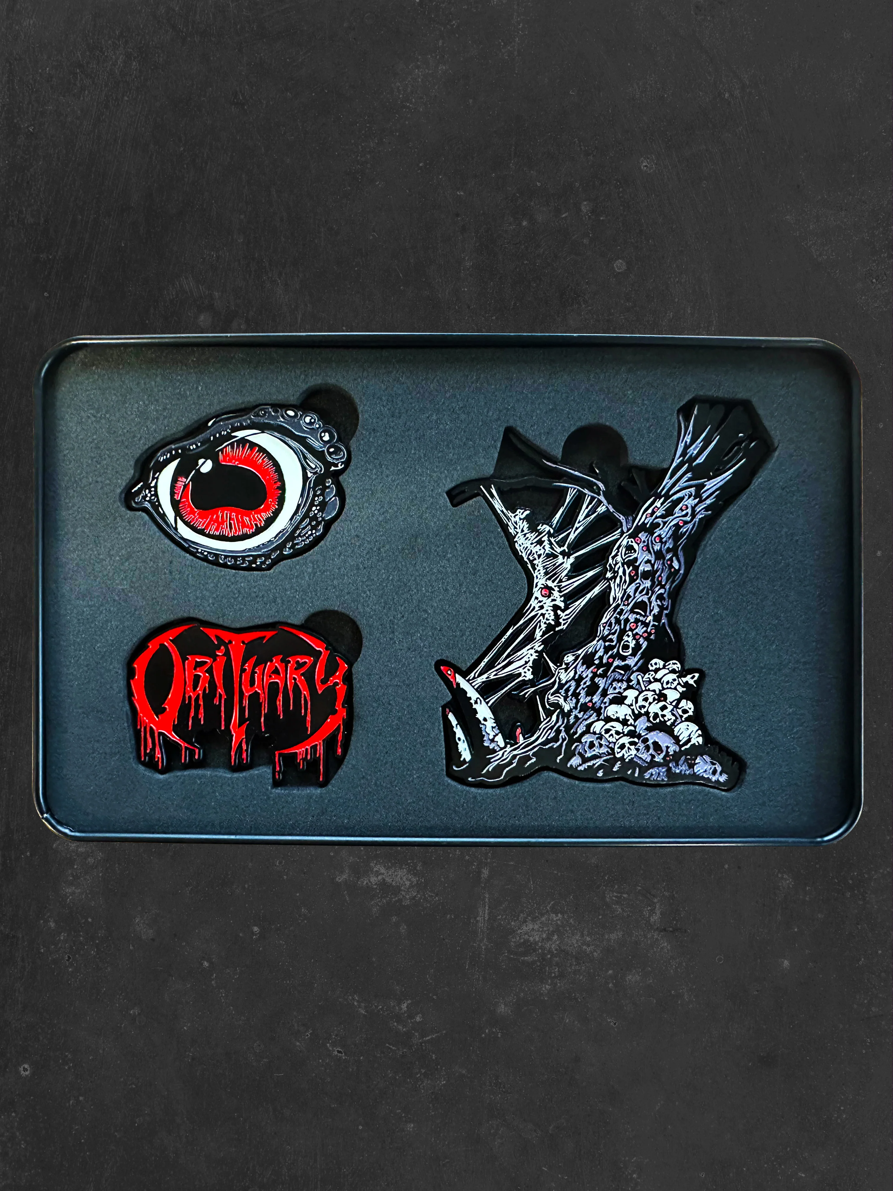 Obituary - Cause Of Death - Tin Box Pin Set - Image 2