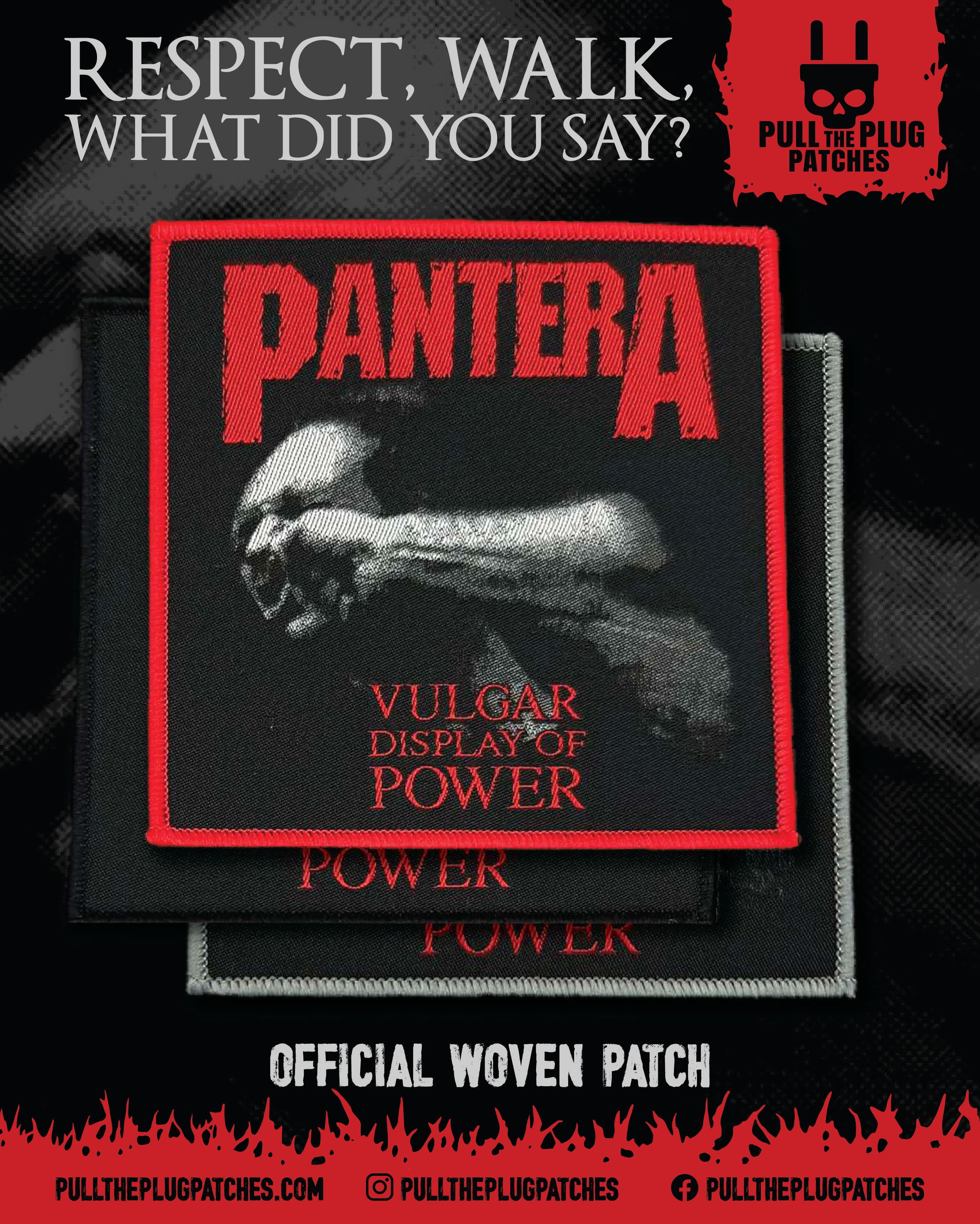 Pantera - Vulgar Display Of Power- Square Patch