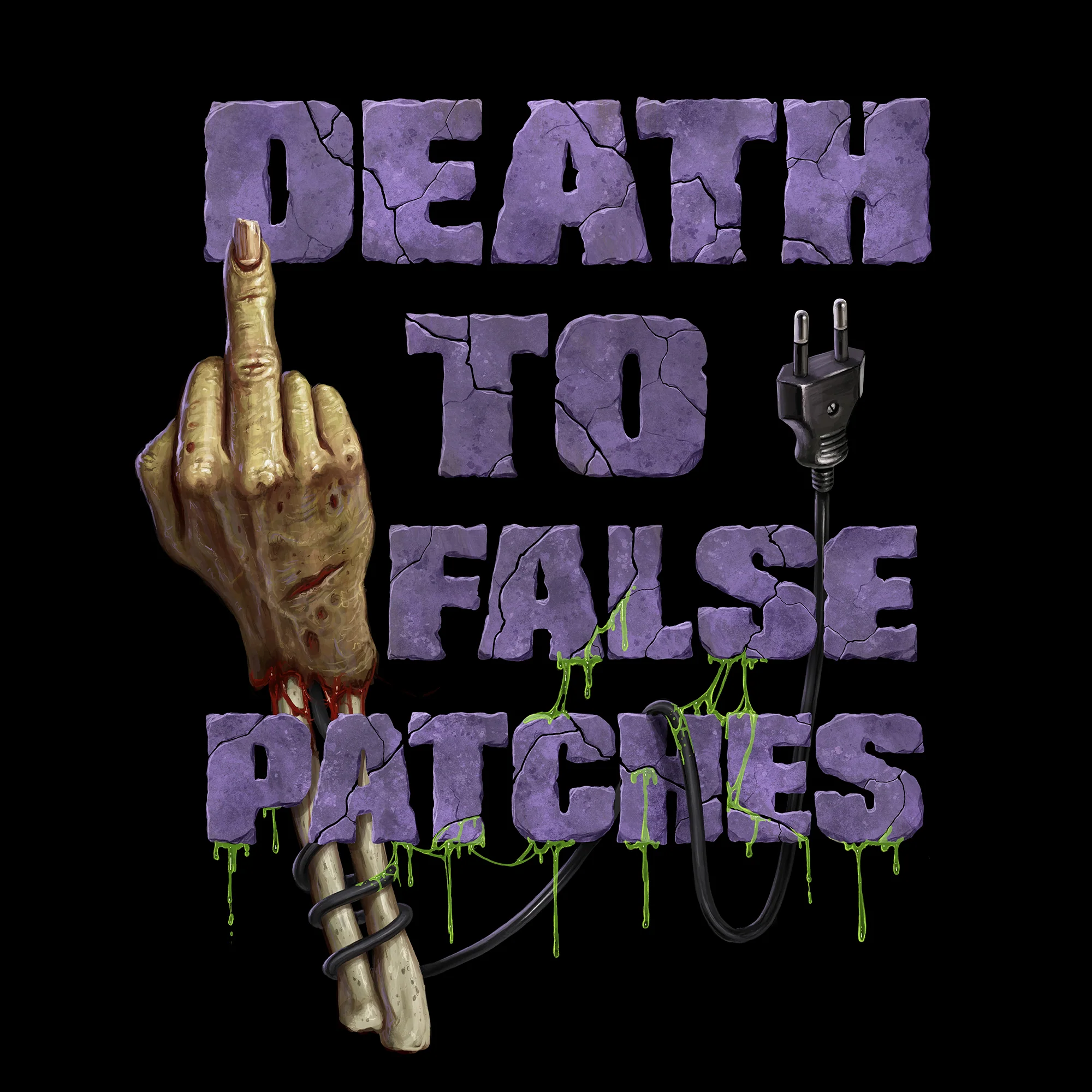 Pull The Plug Patches - Death To False Patches - Longsleeve Shirt - Image 3