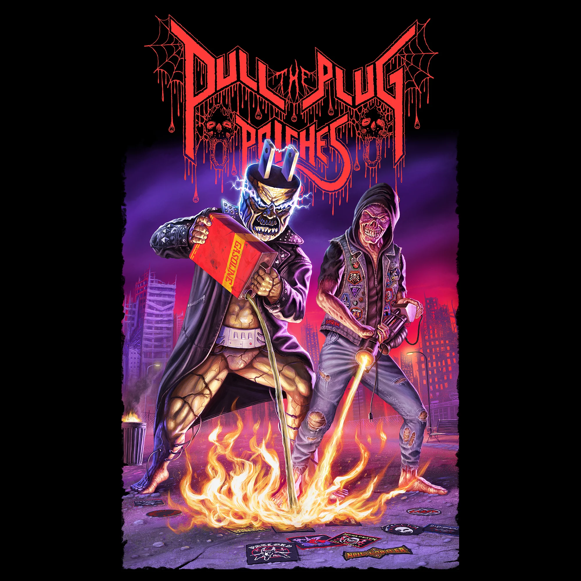 Pull The Plug Patches - Death To False Patches - Shortsleeve Shirt - Image 2