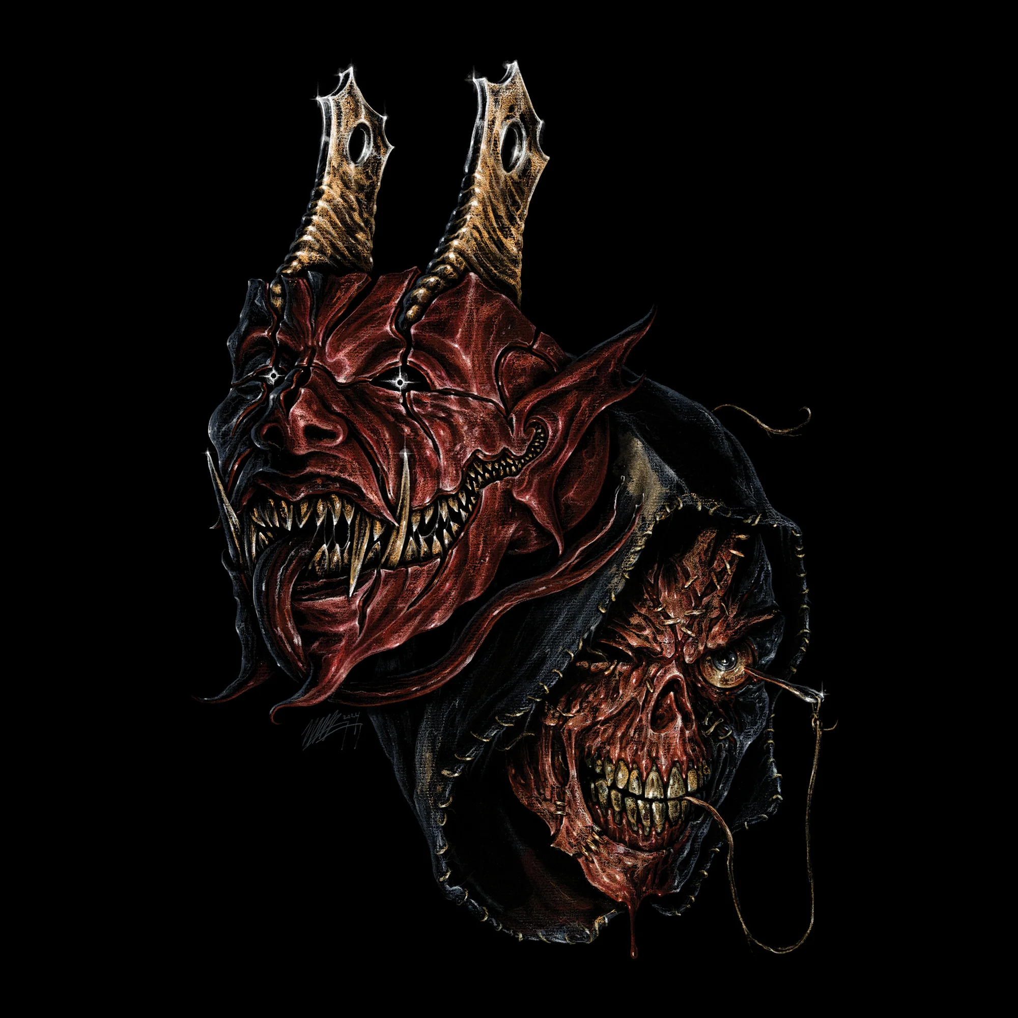 Pull The Plug Patches - Mouth Of Hell - Longsleeve Shirt - Image 3