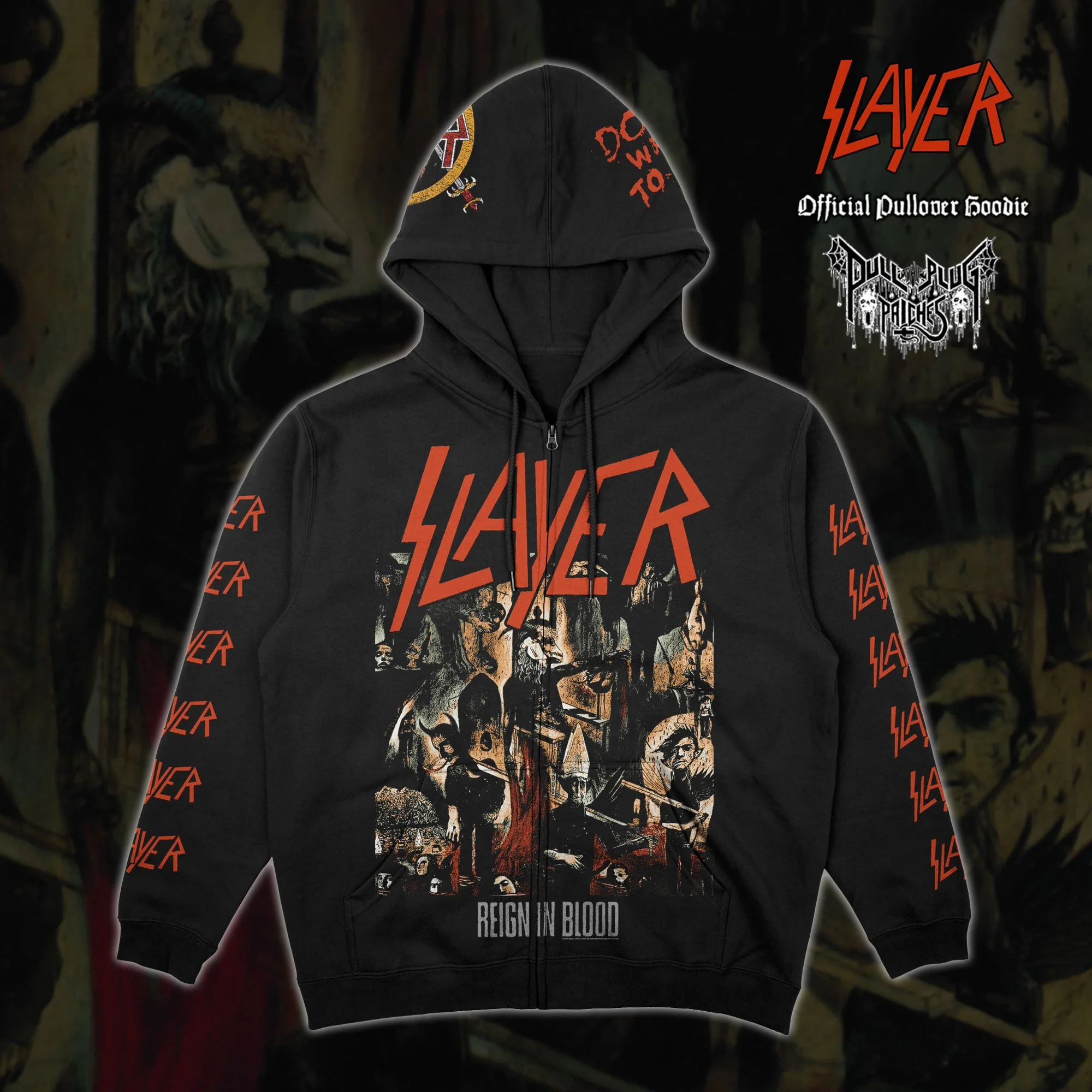 Slayer - Reign In Blood - Deluxe Zipper Hoodie - Image 2