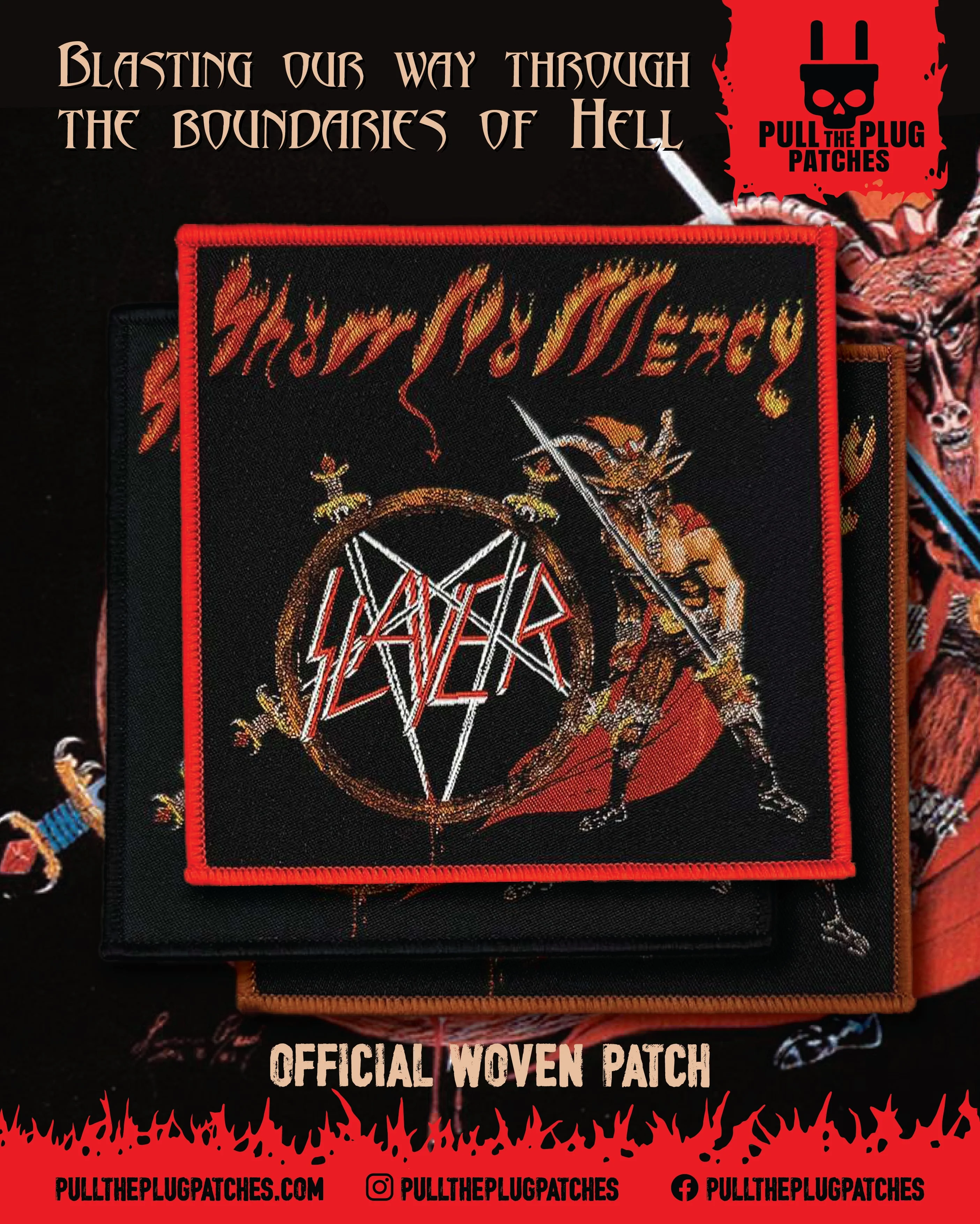 Slayer - Show No Mercy -  Square Patch