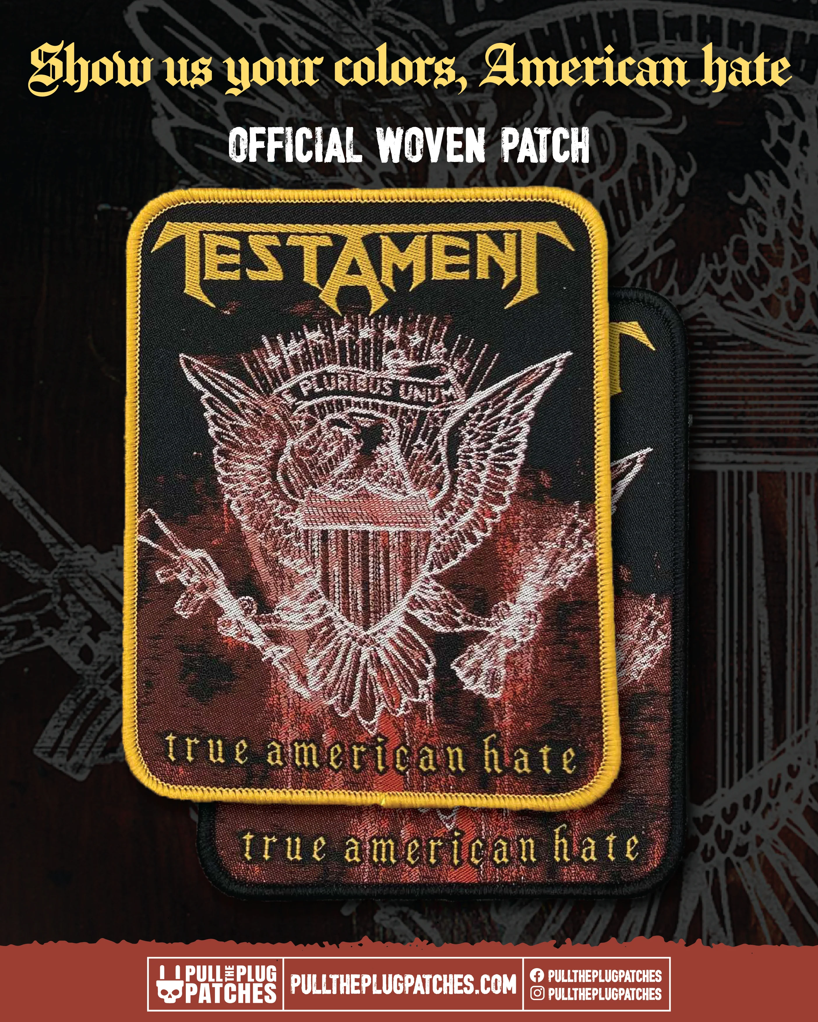 Testament - True American Hate - Patch