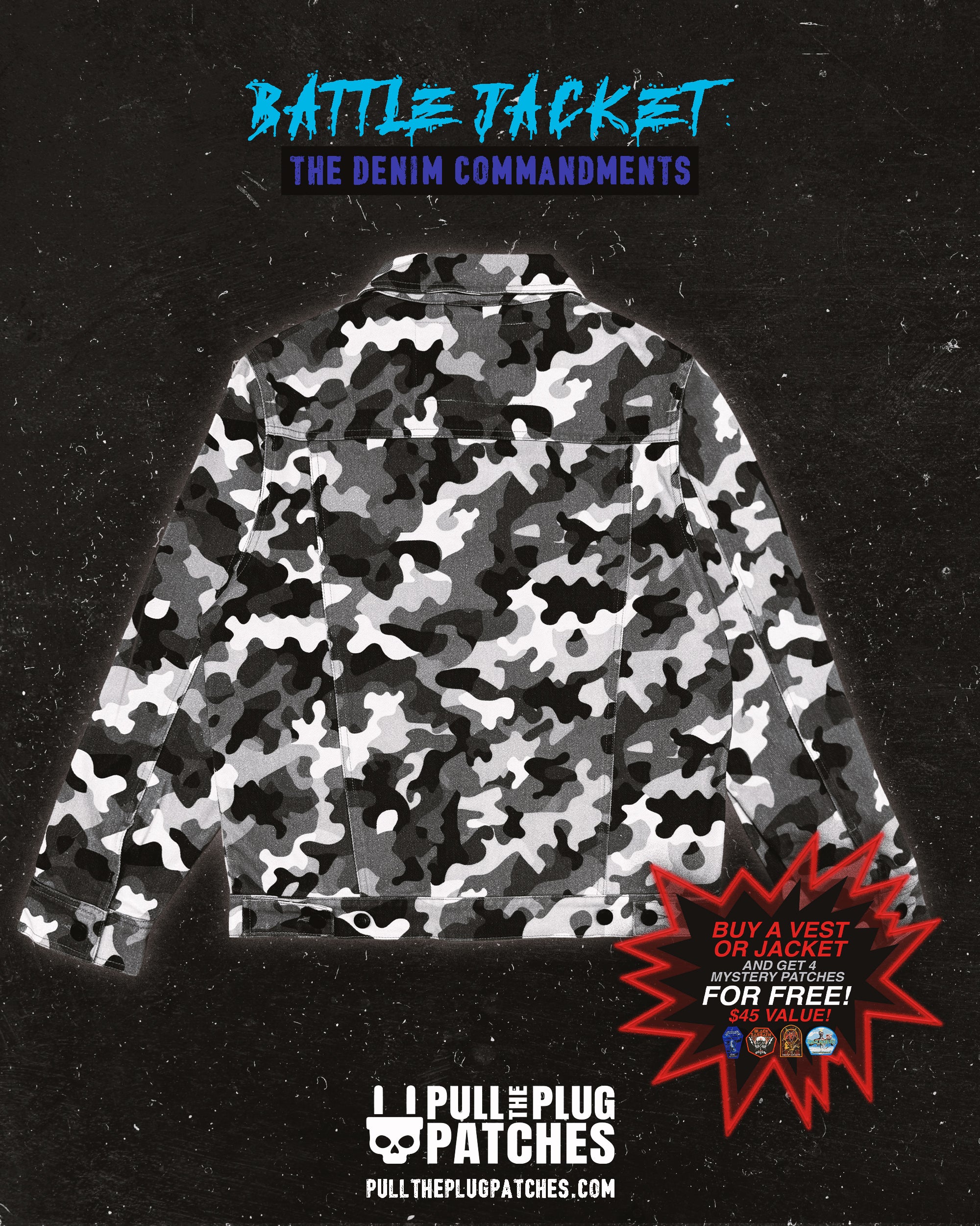 The Denim Commandments - Grey Camo Jacket - Image 5