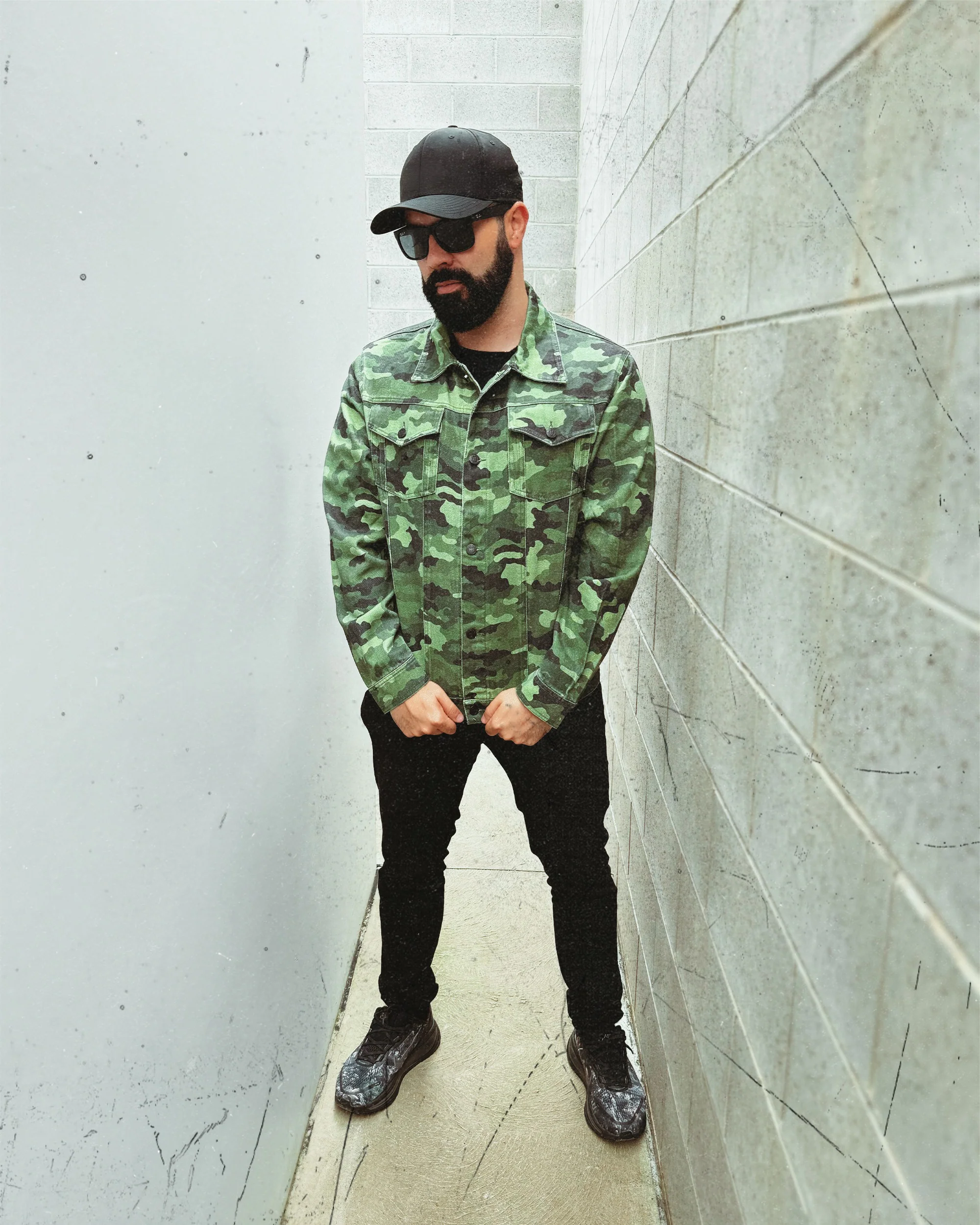 The Swamped In Denim - Green Camo Jacket - Image 2