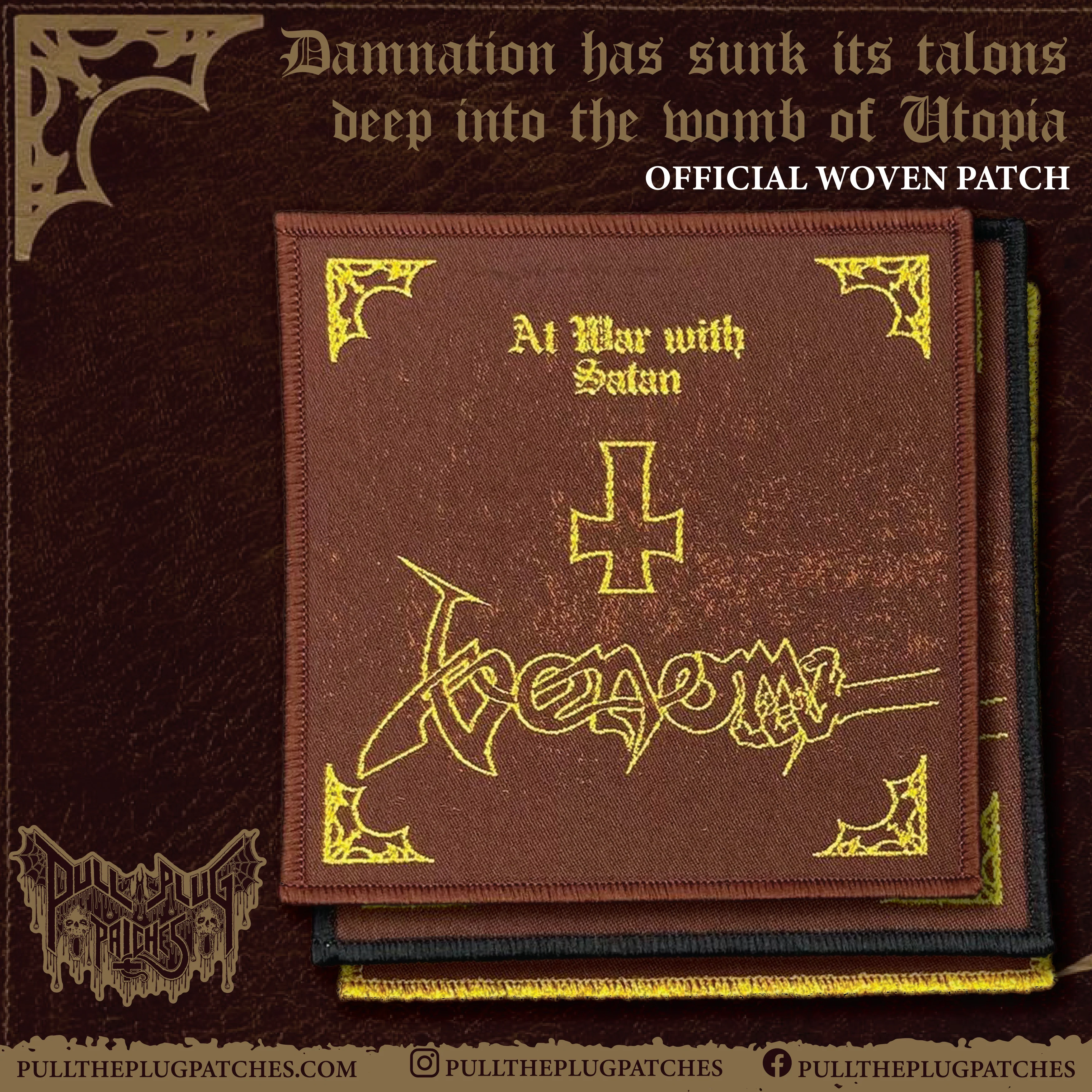 Venom - At War With Satan - Square Patch