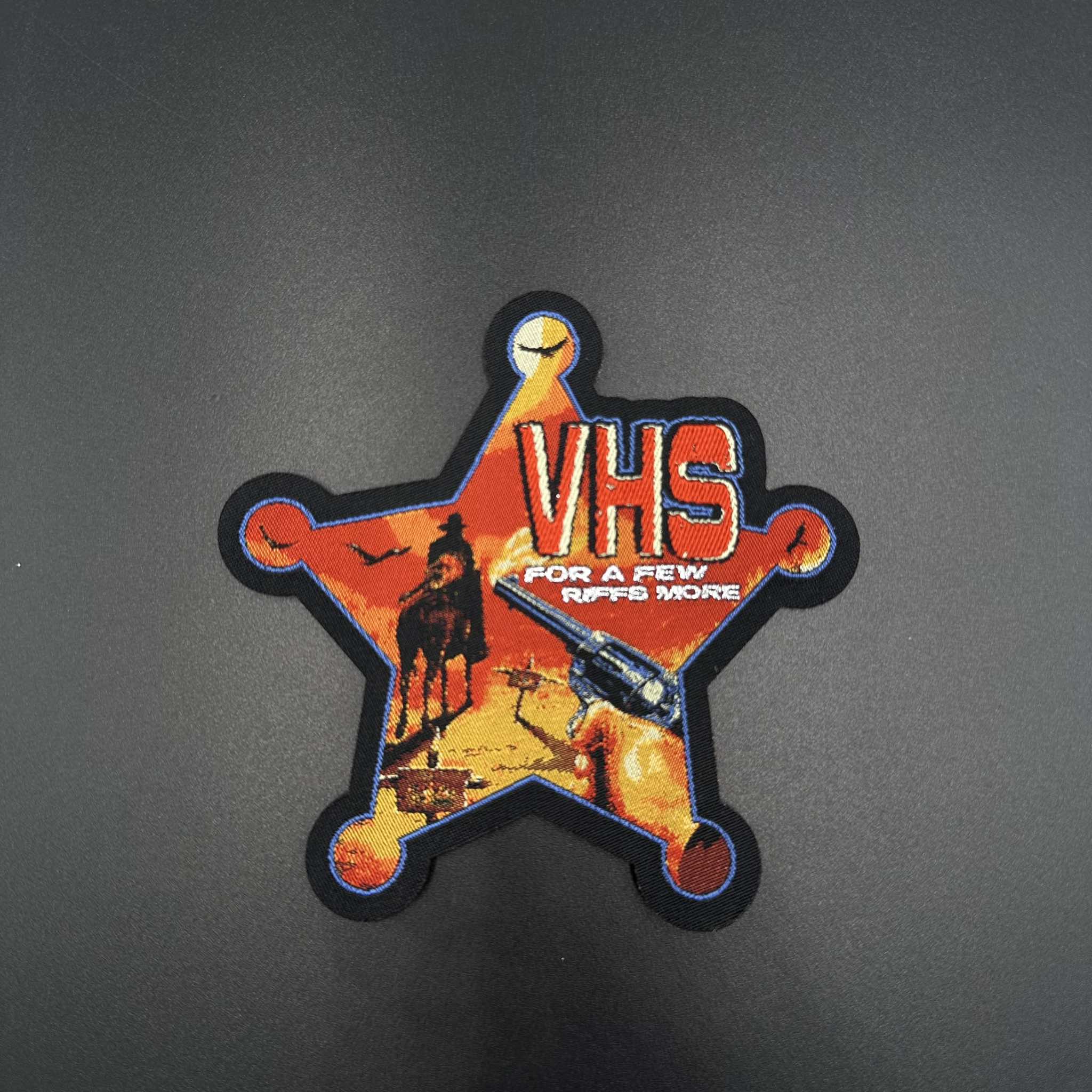 VHS - For A Few Riffs More - (Laser Cut) Patch - Image 2